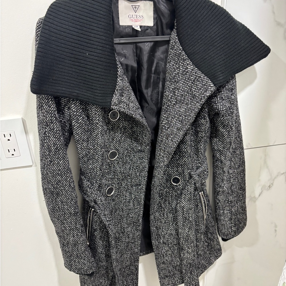 Guess Charcoal and Black Textured Jacket